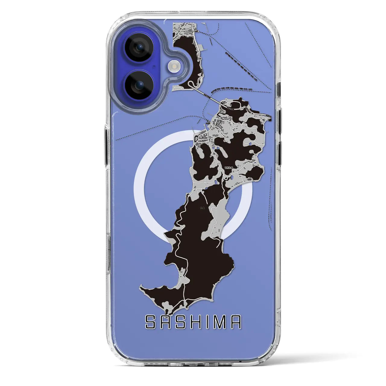 【佐島(愛媛県)】地図柄iPhoneケース(MagSafeタイプ)