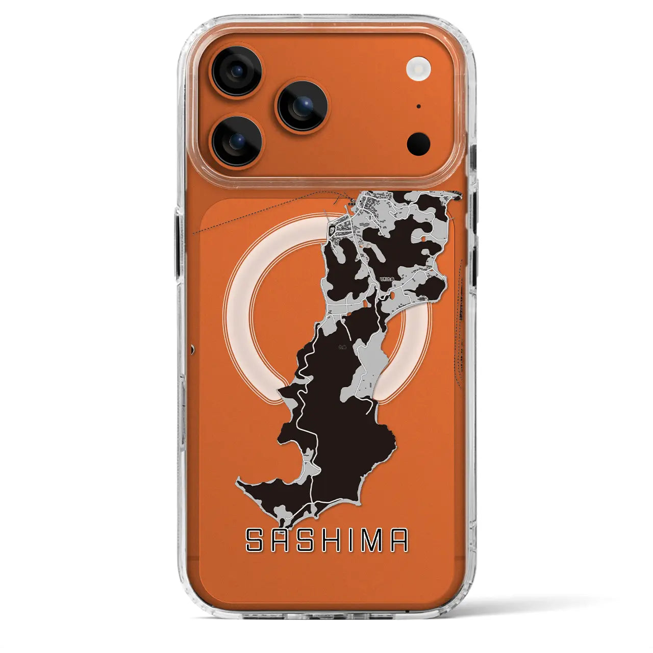 【佐島(愛媛県)】地図柄iPhoneケース(MagSafeタイプ)