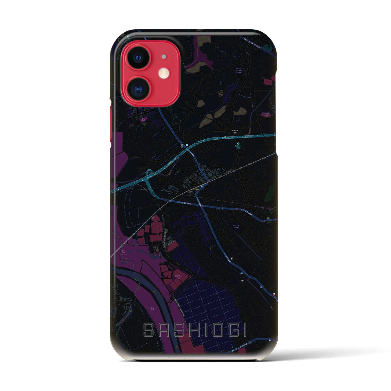 【指扇(埼玉県)】地図柄iPhoneケース(バックカバータイプ)
