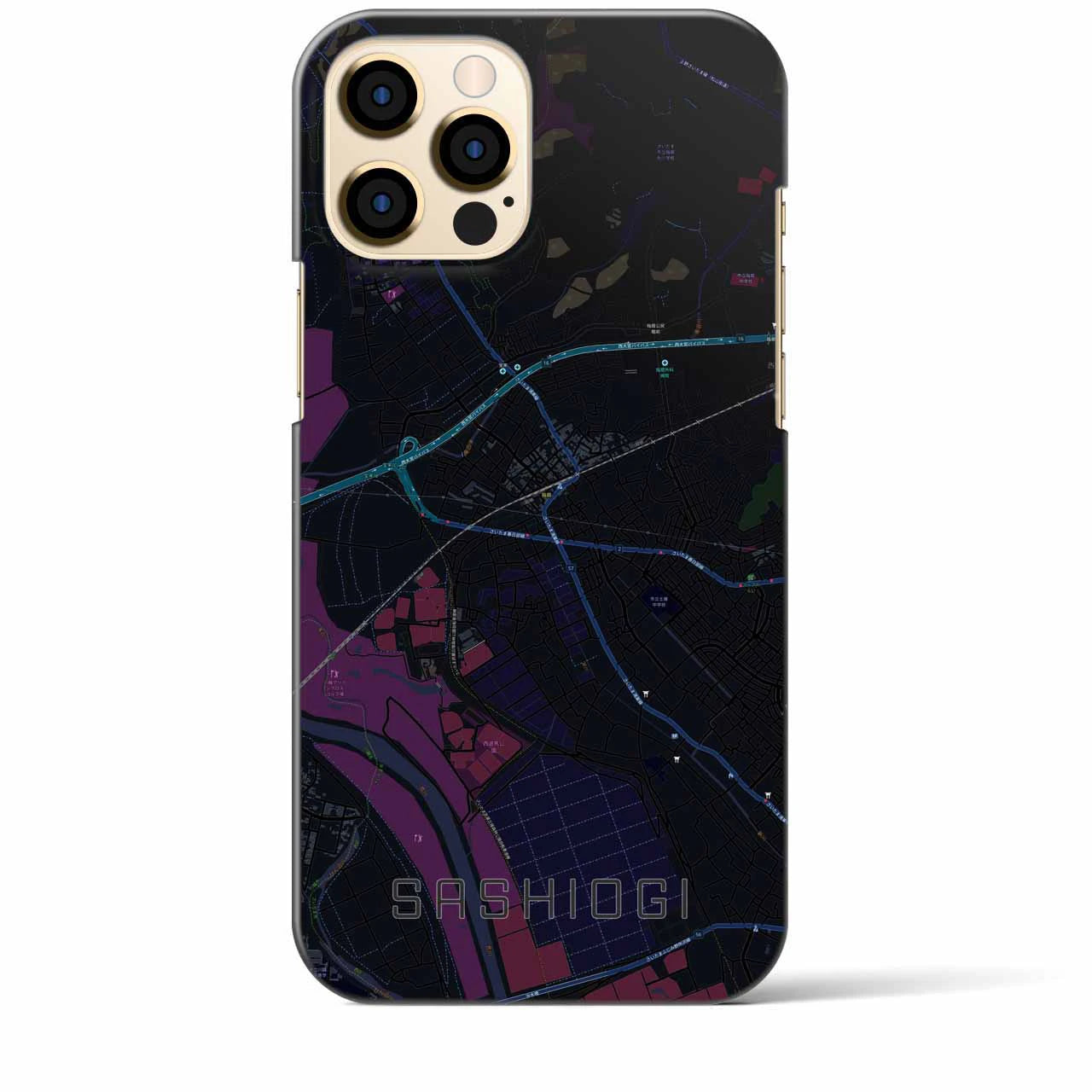【指扇(埼玉県)】地図柄iPhoneケース(バックカバータイプ)