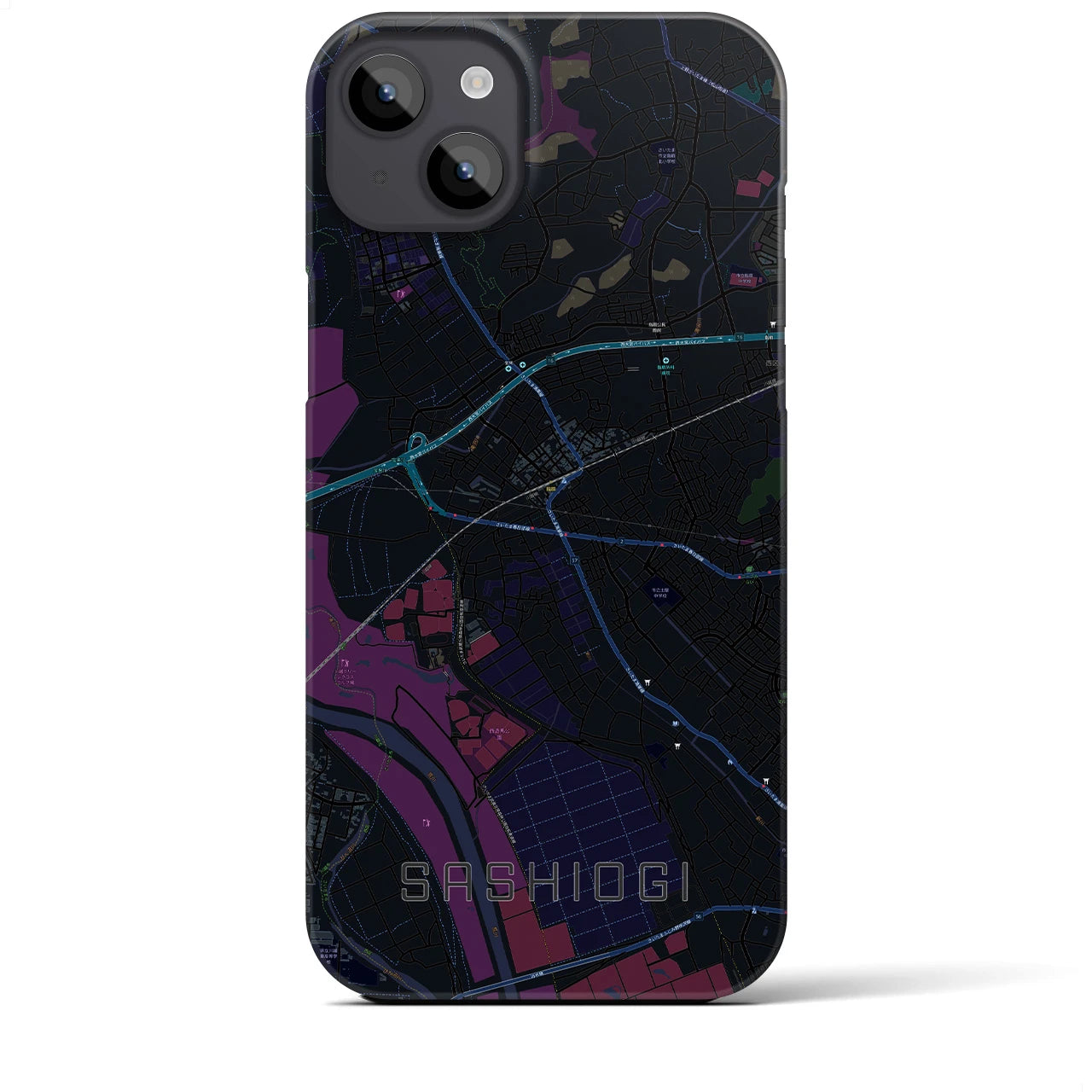 【指扇(埼玉県)】地図柄iPhoneケース(バックカバータイプ)