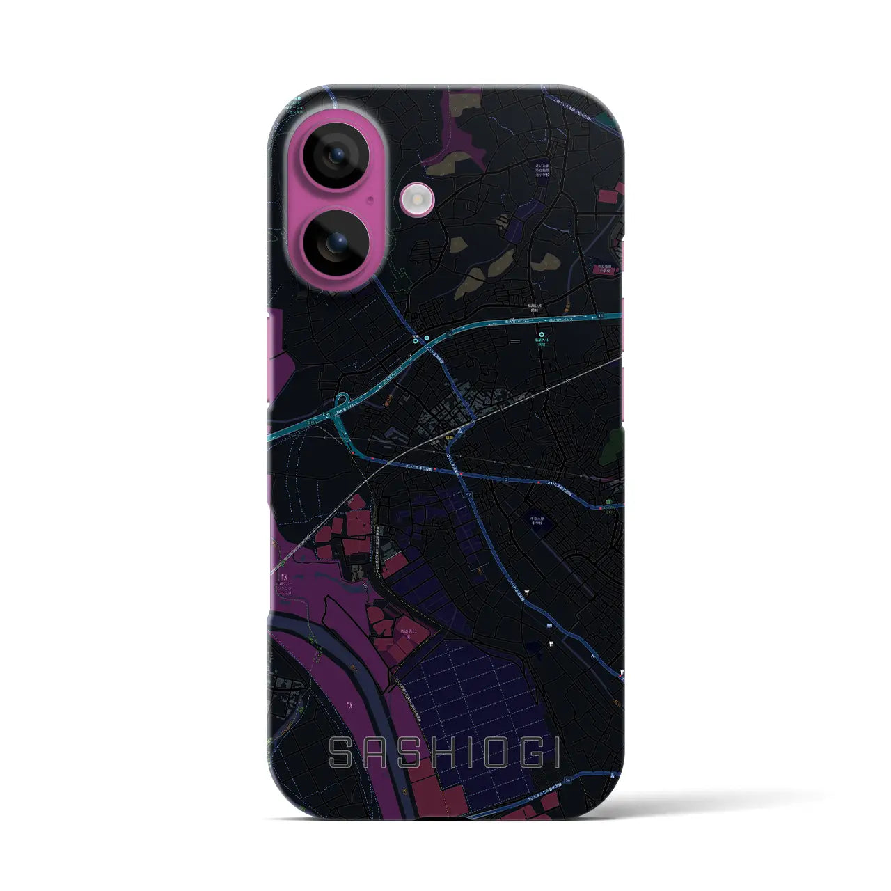 【指扇(埼玉県)】地図柄iPhoneケース(バックカバータイプ)