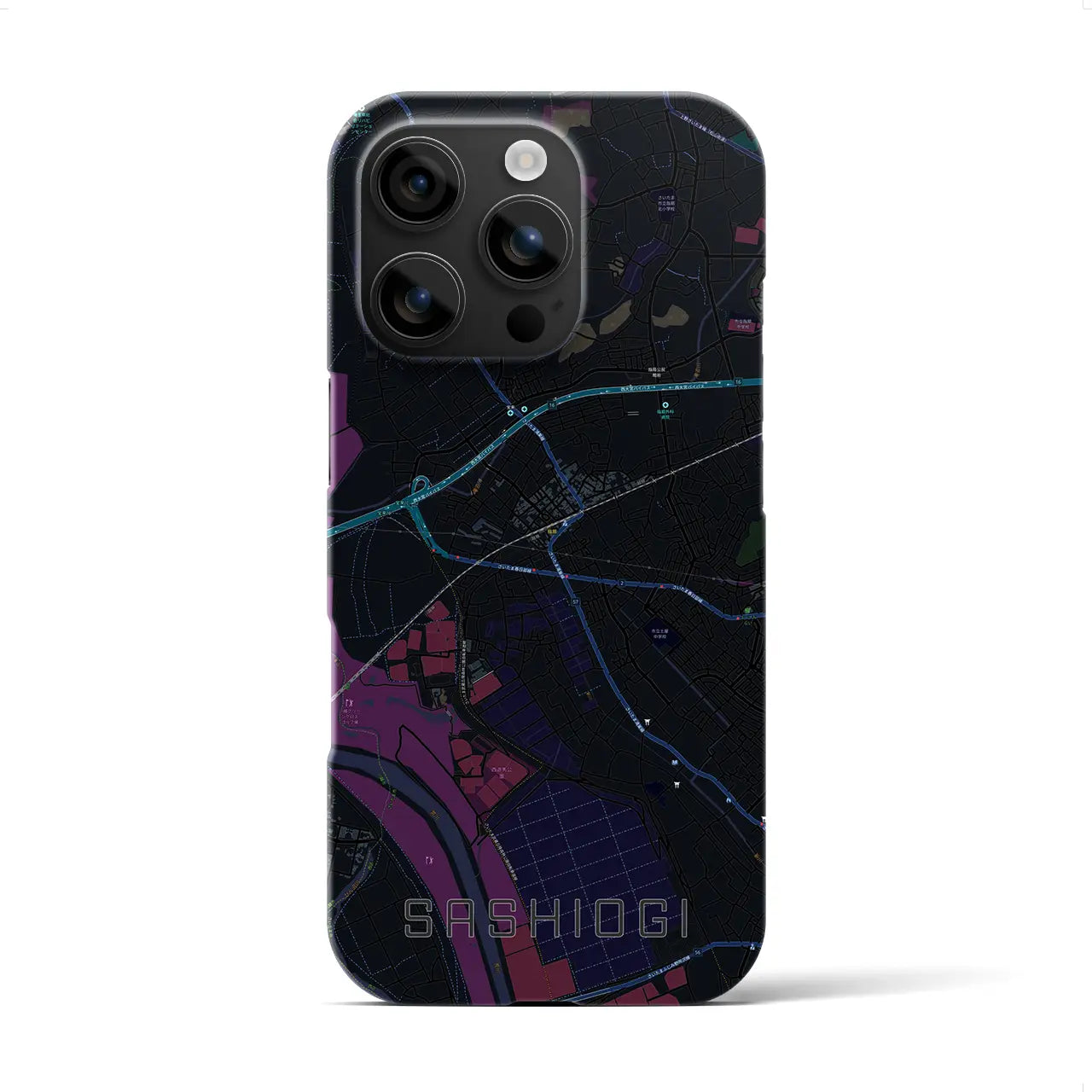 【指扇(埼玉県)】地図柄iPhoneケース(バックカバータイプ)