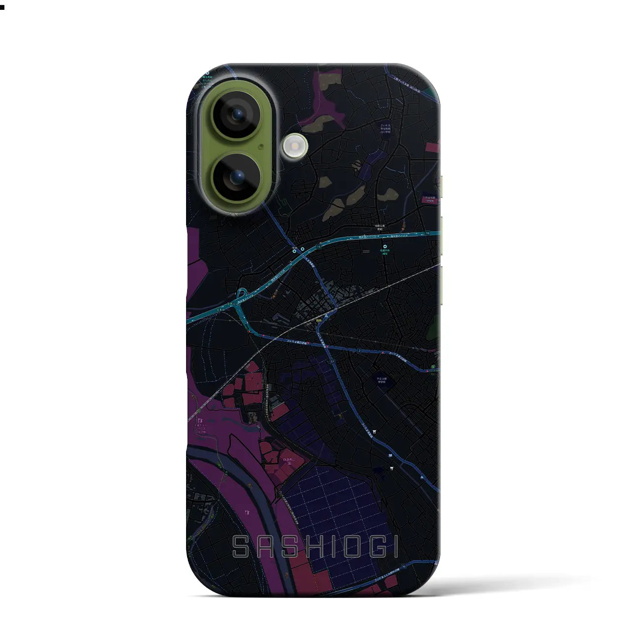 【指扇(埼玉県)】地図柄iPhoneケース(バックカバータイプ)