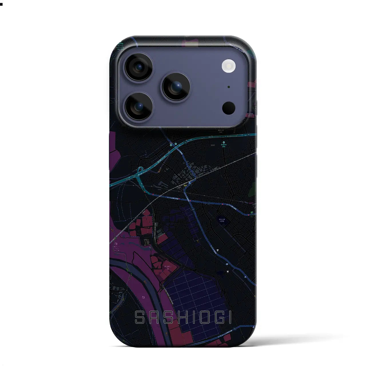 【指扇(埼玉県)】地図柄iPhoneケース(バックカバータイプ)