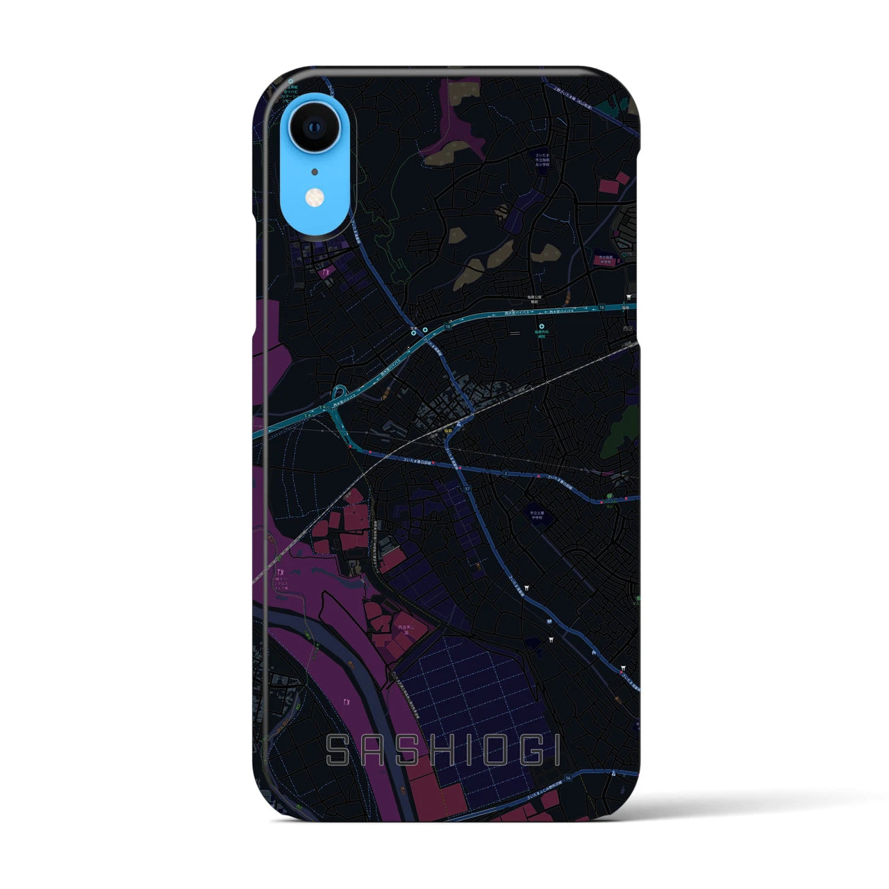 【指扇(埼玉県)】地図柄iPhoneケース(バックカバータイプ)