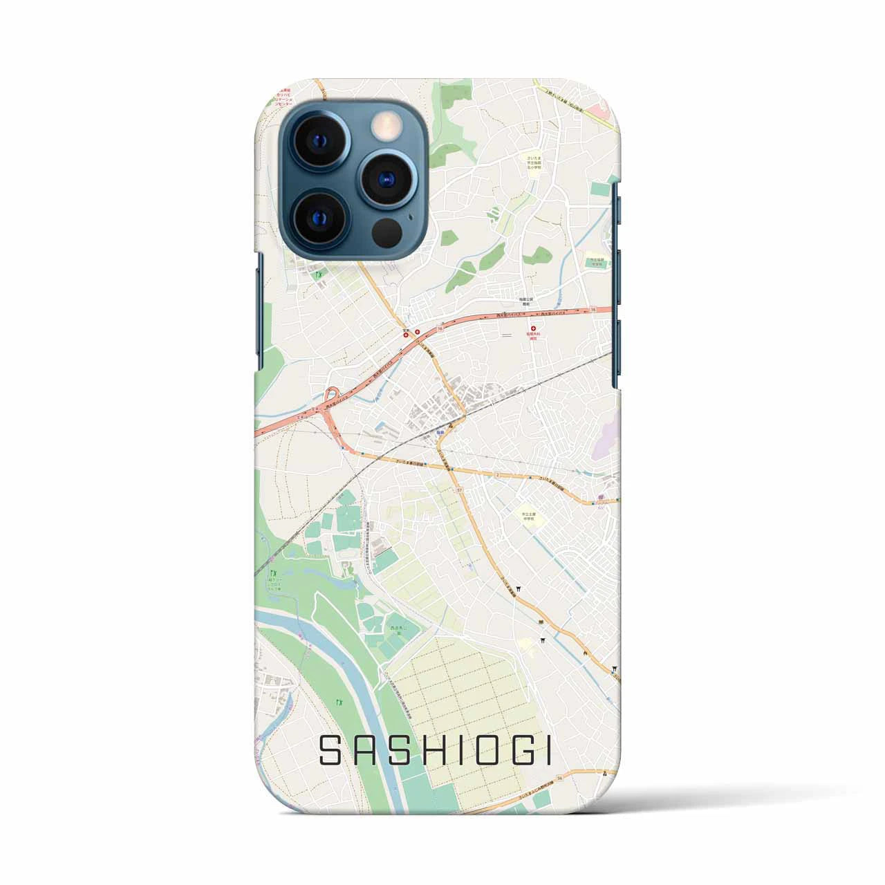 【指扇(埼玉県)】地図柄iPhoneケース(バックカバータイプ)