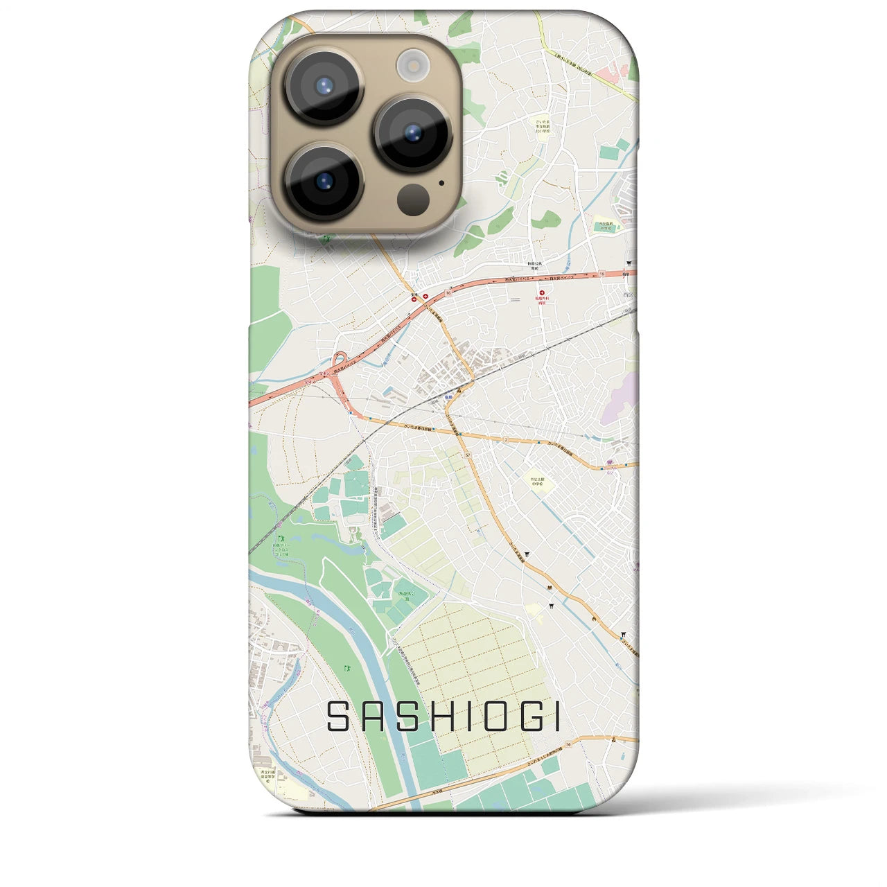 【指扇(埼玉県)】地図柄iPhoneケース(バックカバータイプ)