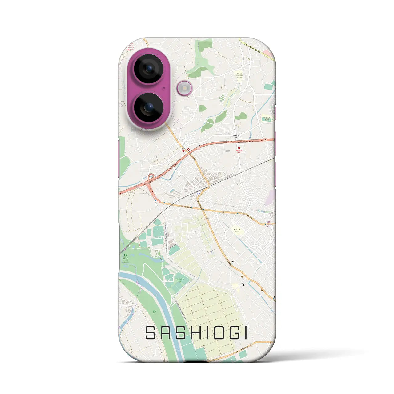 【指扇(埼玉県)】地図柄iPhoneケース(バックカバータイプ)