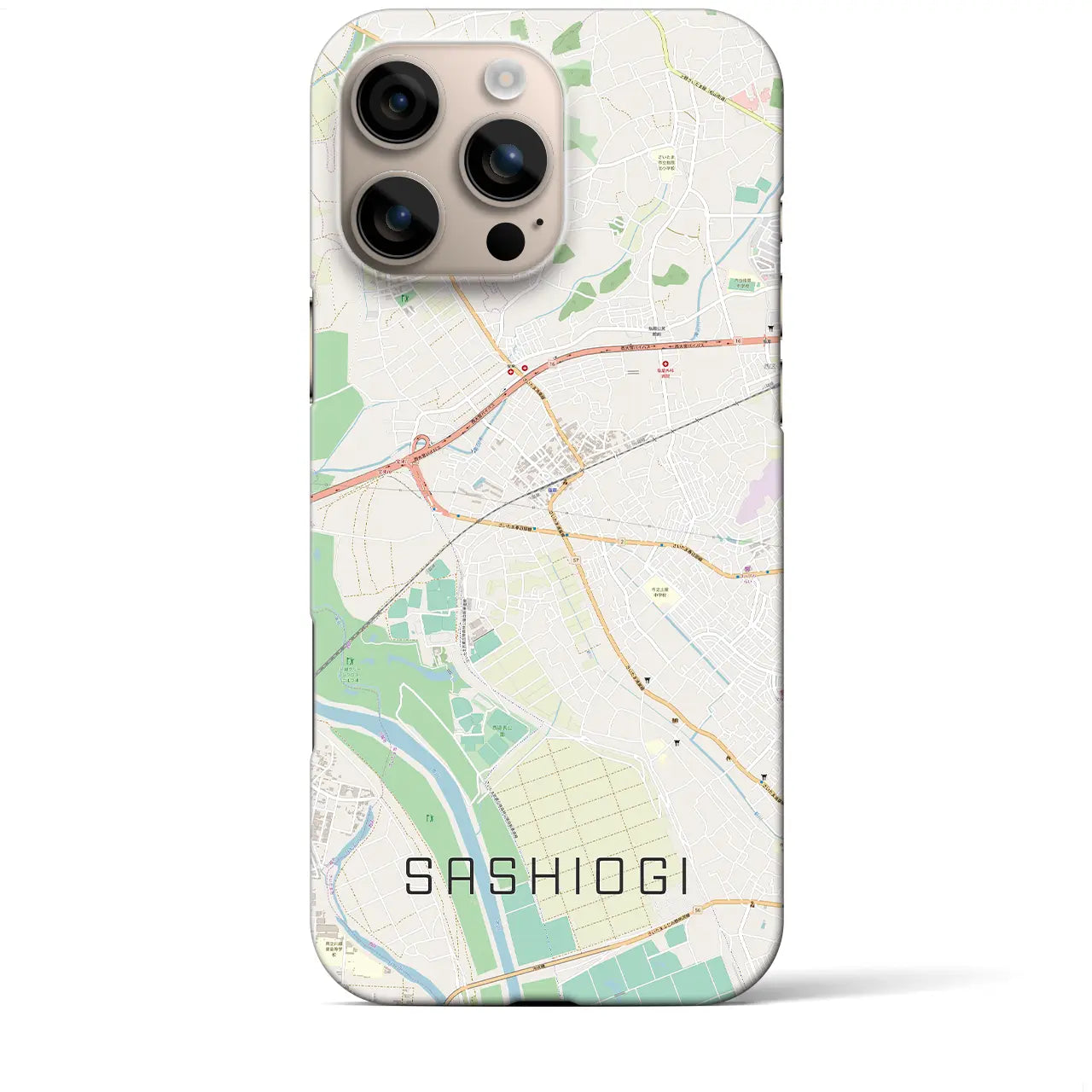 【指扇(埼玉県)】地図柄iPhoneケース(バックカバータイプ)