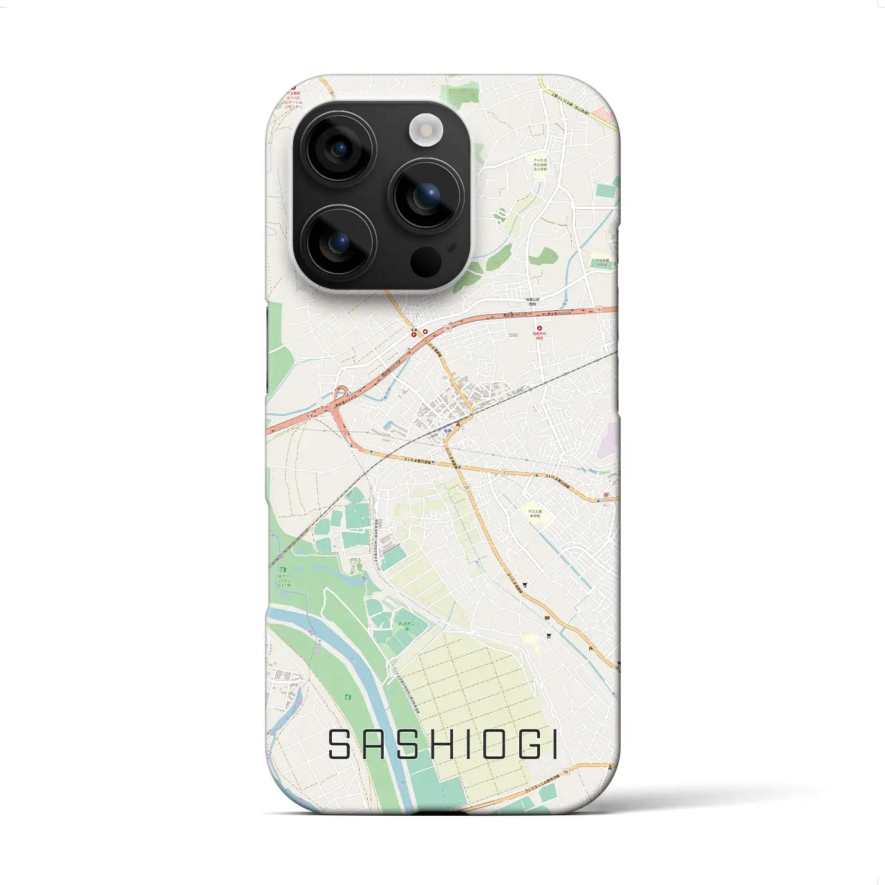 【指扇(埼玉県)】地図柄iPhoneケース(バックカバータイプ)