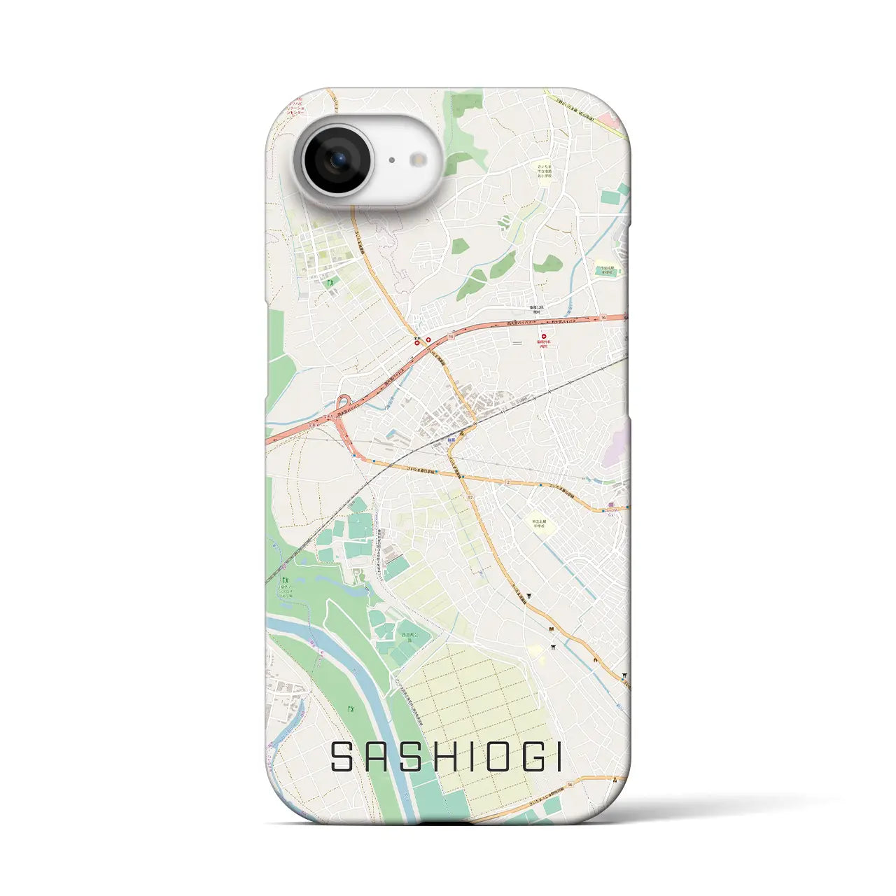 【指扇(埼玉県)】地図柄iPhoneケース(バックカバータイプ)