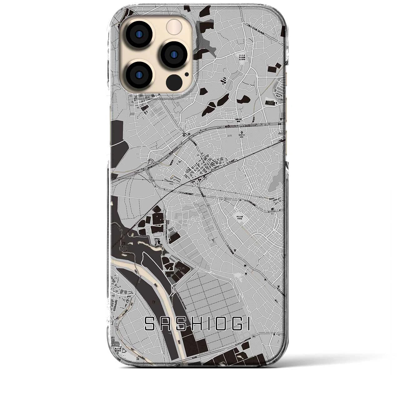 【指扇(埼玉県)】地図柄iPhoneケース(クリアタイプ)