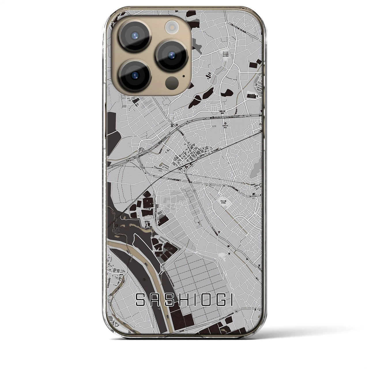 【指扇(埼玉県)】地図柄iPhoneケース(クリアタイプ)