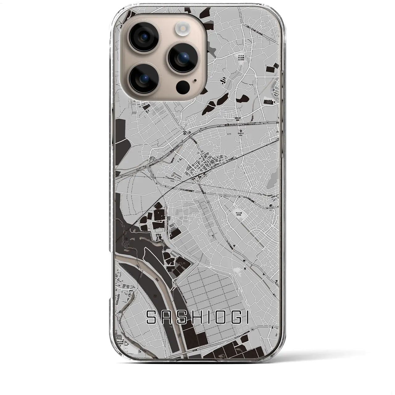 【指扇(埼玉県)】地図柄iPhoneケース(クリアタイプ)