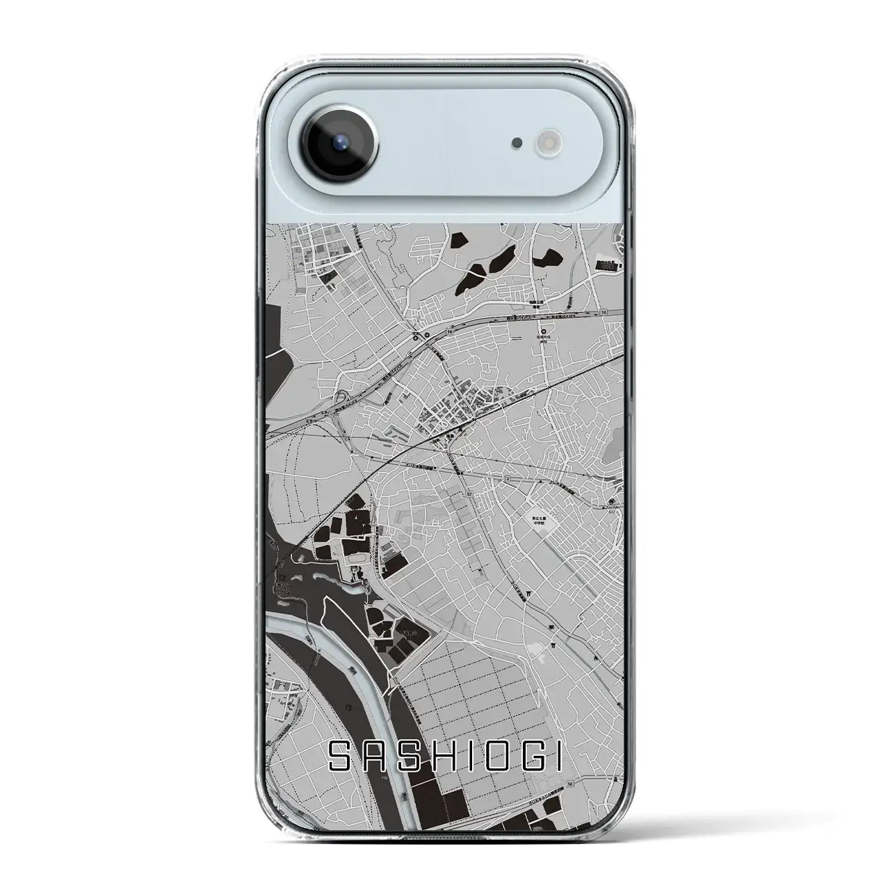 【指扇(埼玉県)】地図柄iPhoneケース(クリアタイプ)