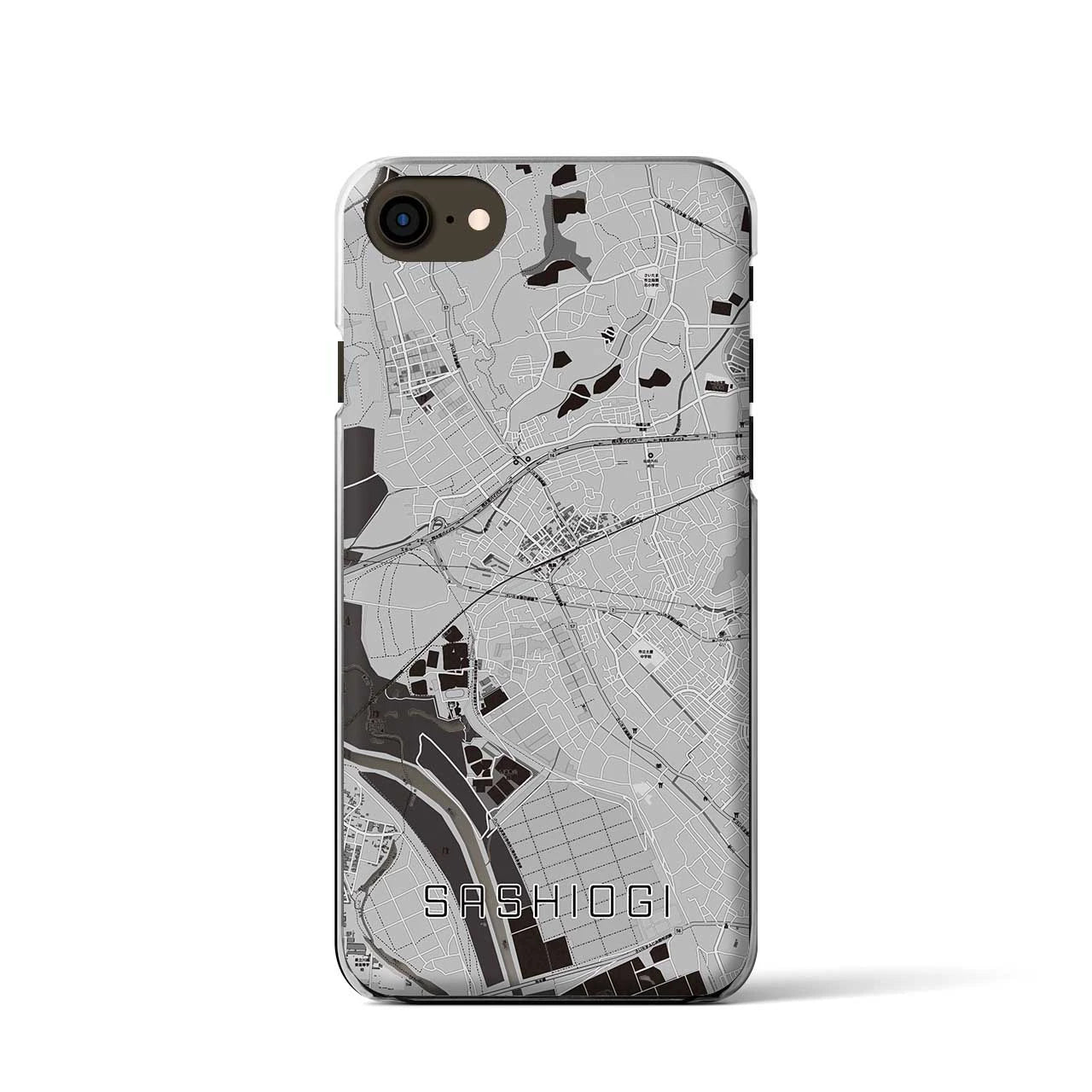 【指扇(埼玉県)】地図柄iPhoneケース(クリアタイプ)