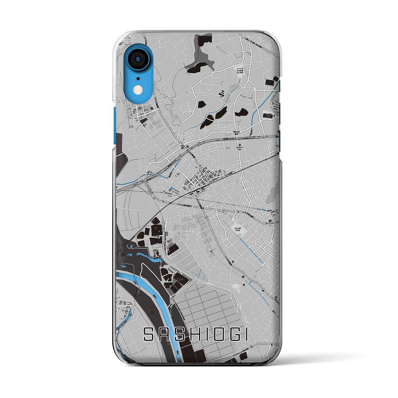 【指扇(埼玉県)】地図柄iPhoneケース(クリアタイプ)