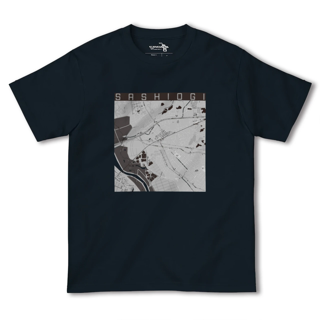 【指扇(埼玉県)】地図柄ヘビーウェイトTシャツ