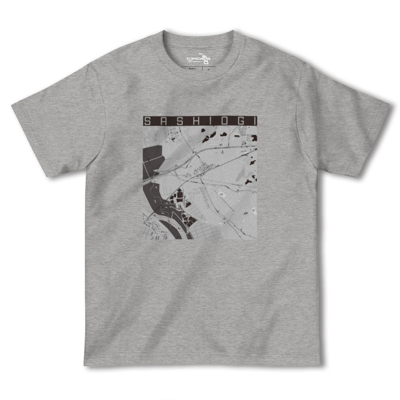【指扇(埼玉県)】地図柄ヘビーウェイトTシャツ