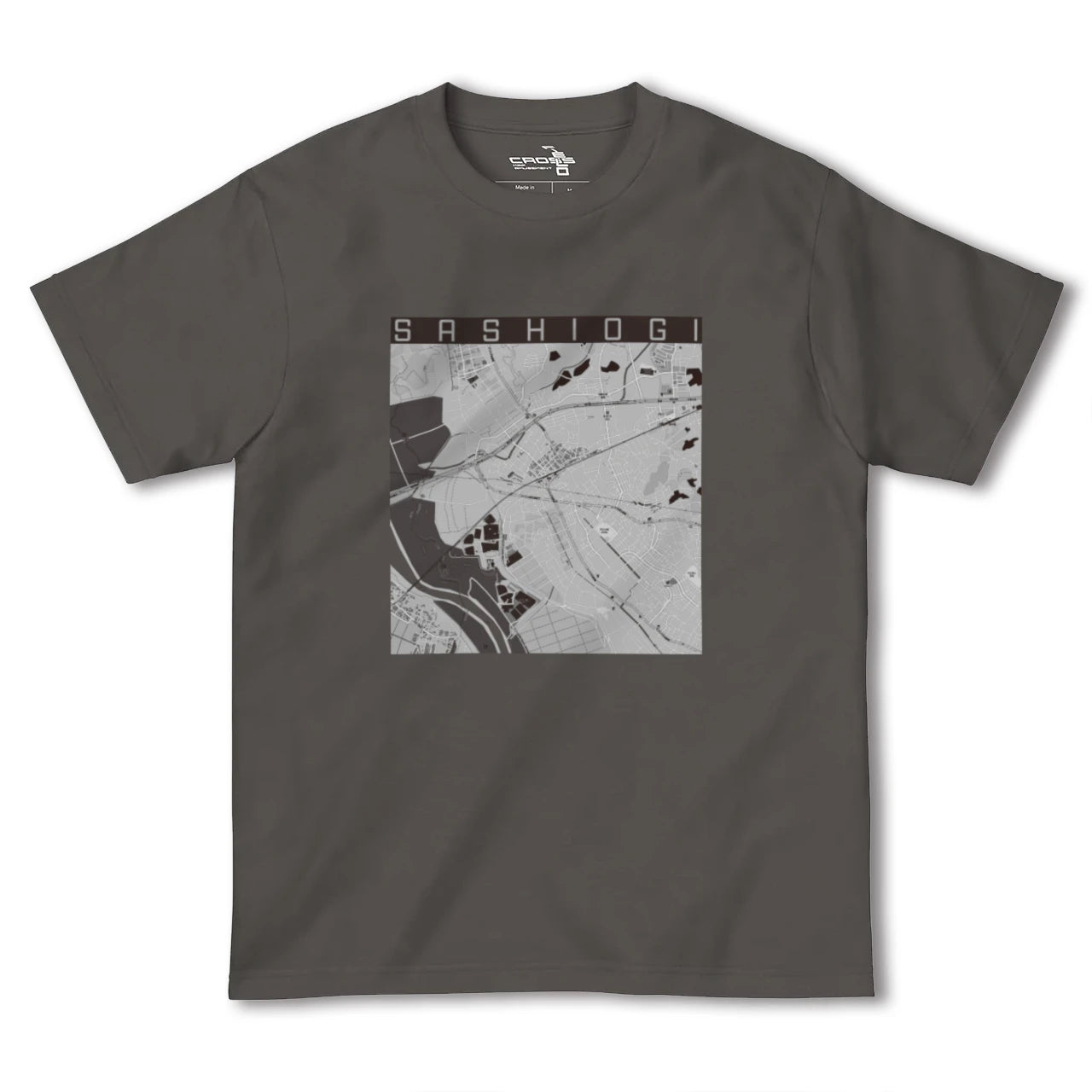 【指扇(埼玉県)】地図柄ヘビーウェイトTシャツ