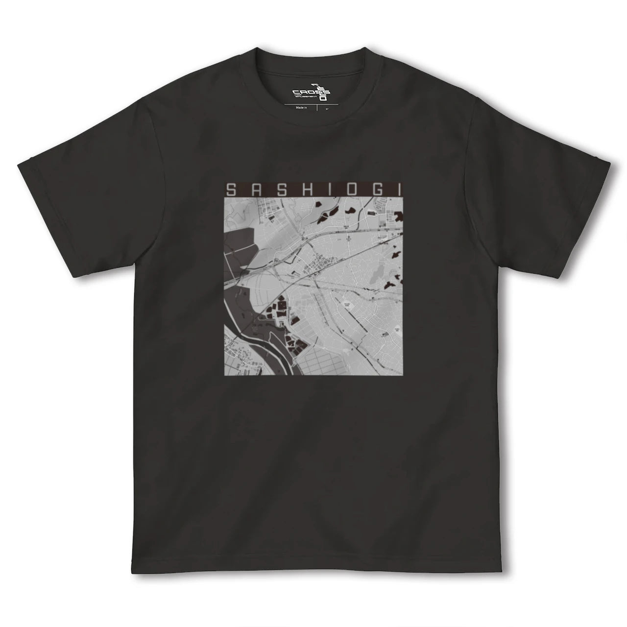 【指扇(埼玉県)】地図柄ヘビーウェイトTシャツ