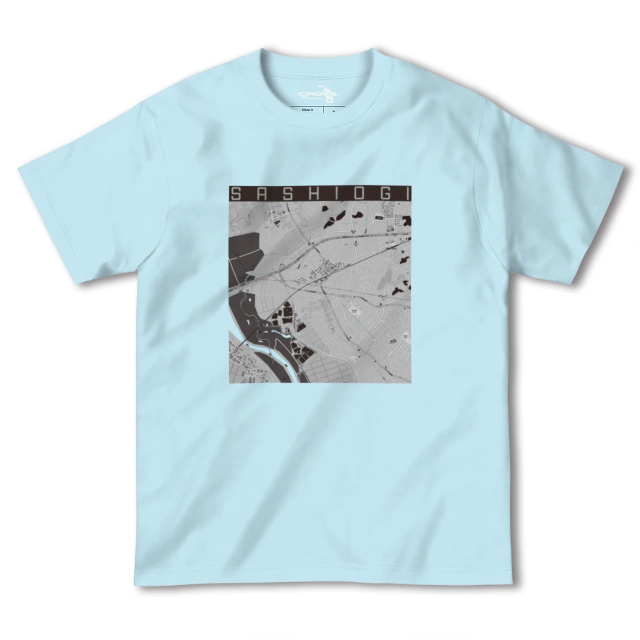 【指扇(埼玉県)】地図柄ヘビーウェイトTシャツ