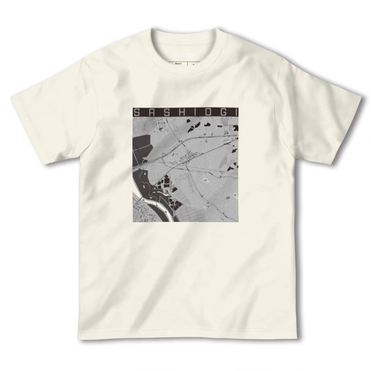 【指扇(埼玉県)】地図柄ヘビーウェイトTシャツ