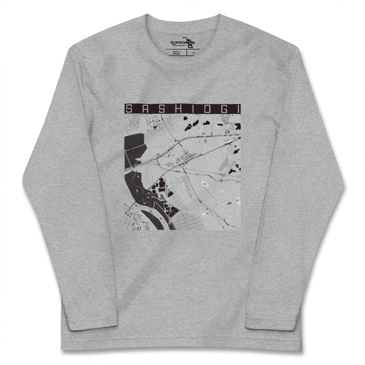 【指扇(埼玉県)】地図柄ロングスリーブTシャツ