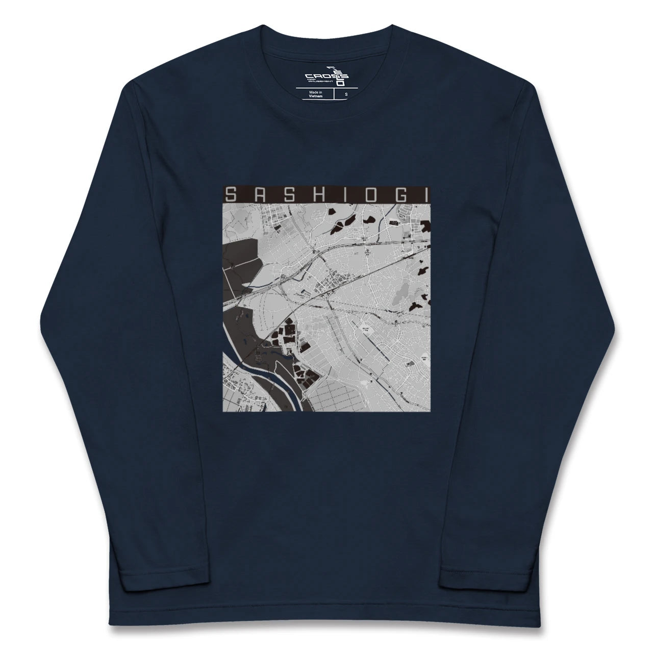 【指扇(埼玉県)】地図柄ロングスリーブTシャツ