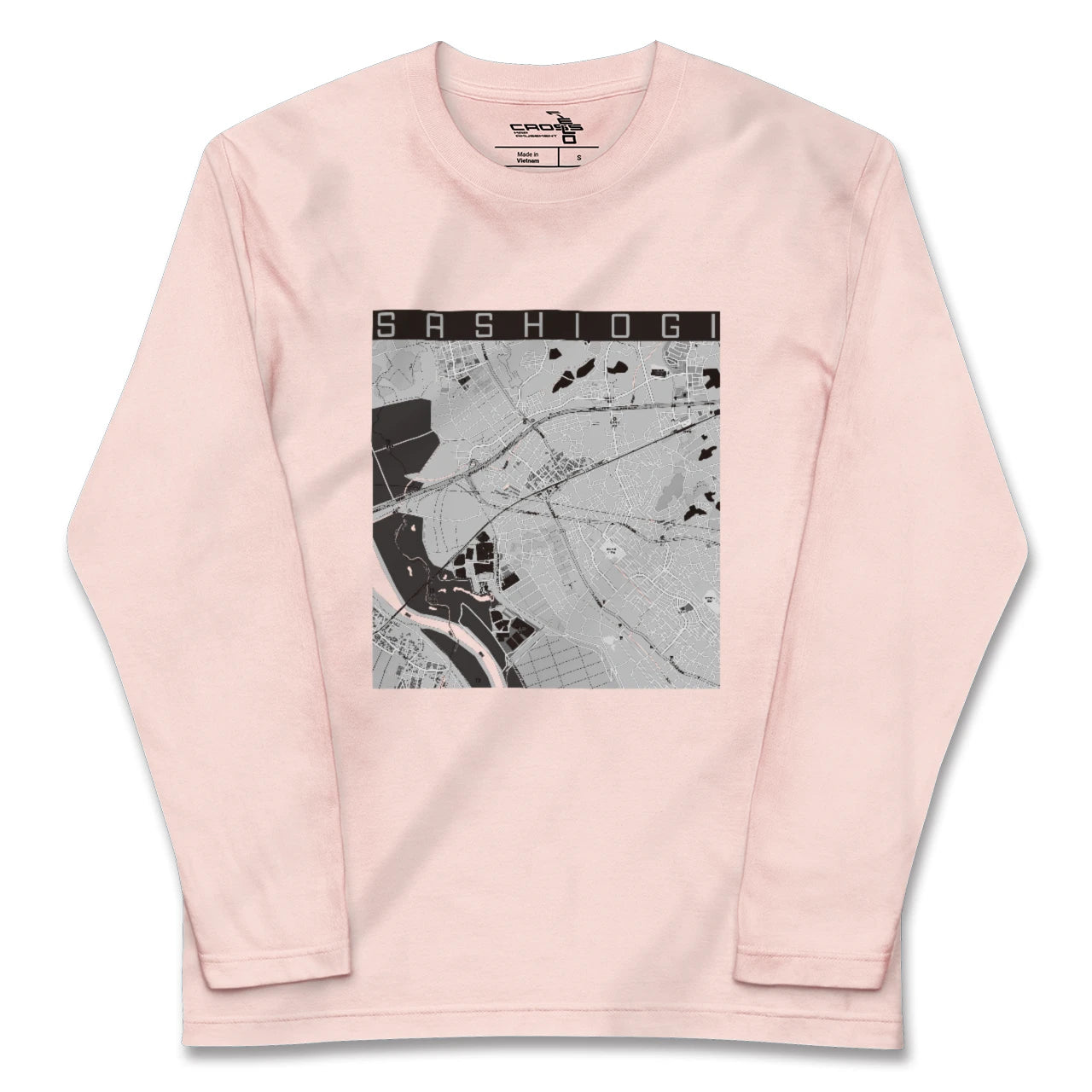 【指扇(埼玉県)】地図柄ロングスリーブTシャツ