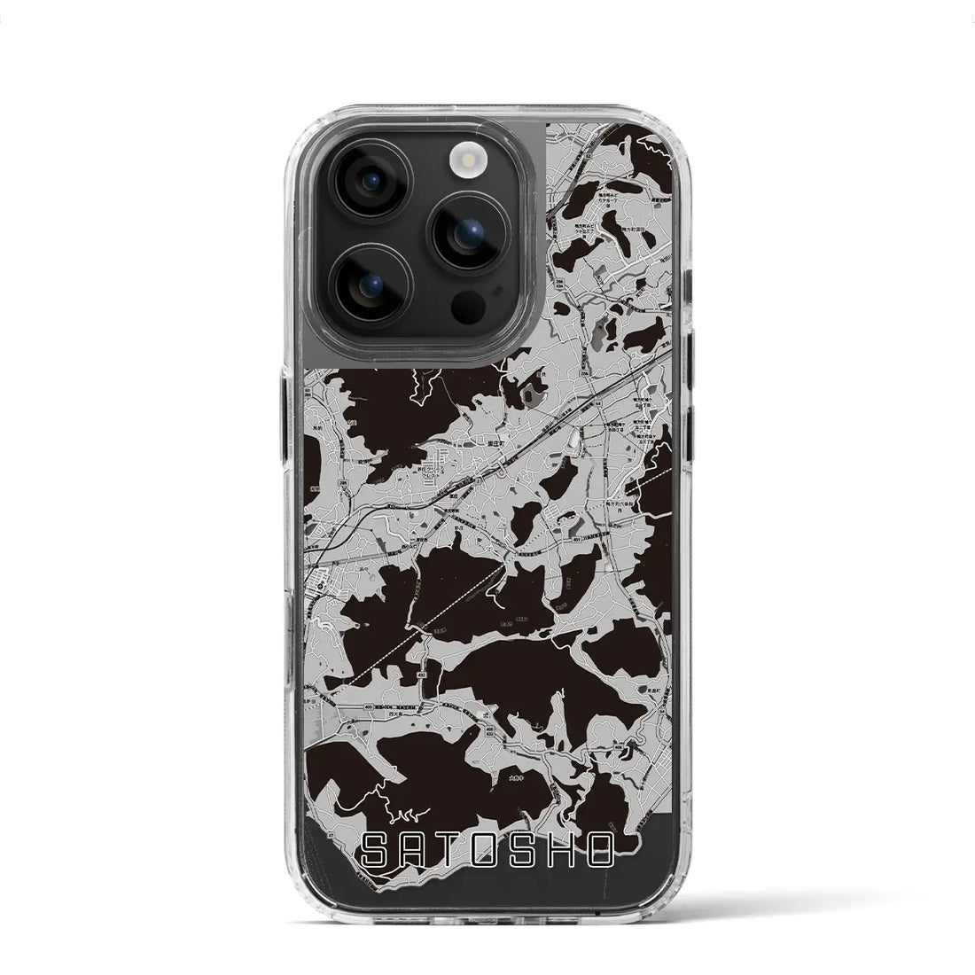 【里庄(岡山県)】地図柄iPhoneケース(MagSafeタイプ)