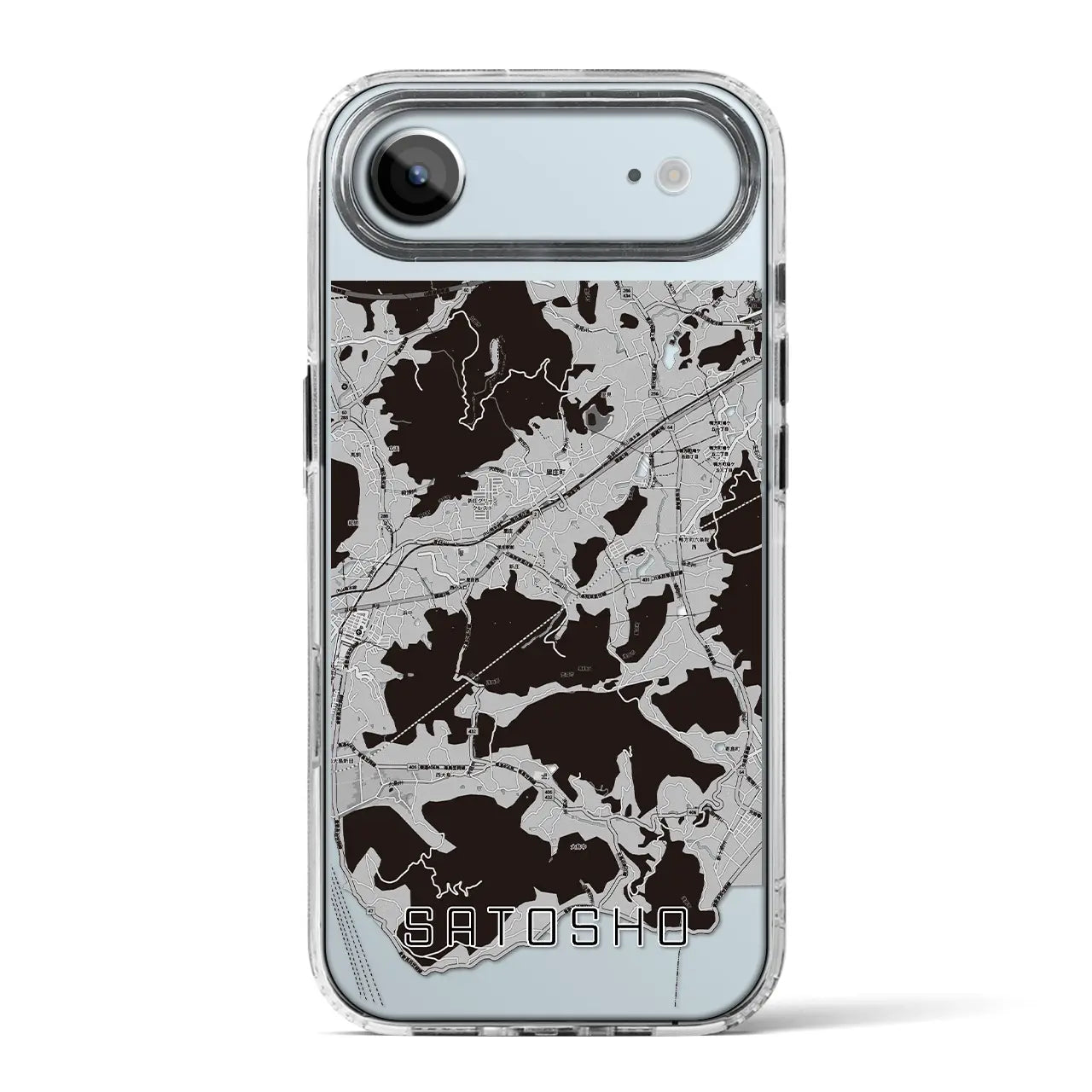 【里庄(岡山県)】地図柄iPhoneケース(MagSafeタイプ)