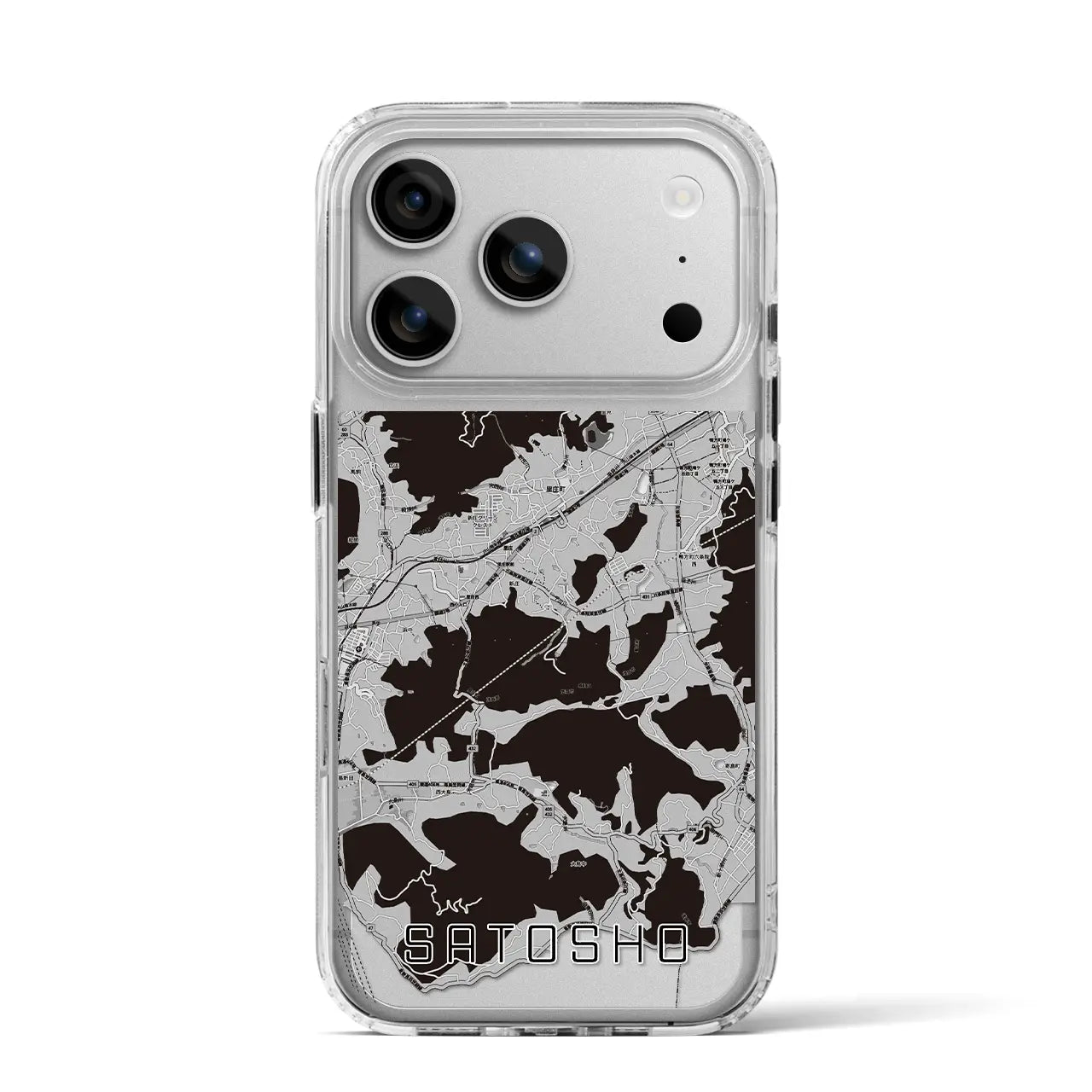 【里庄(岡山県)】地図柄iPhoneケース(MagSafeタイプ)