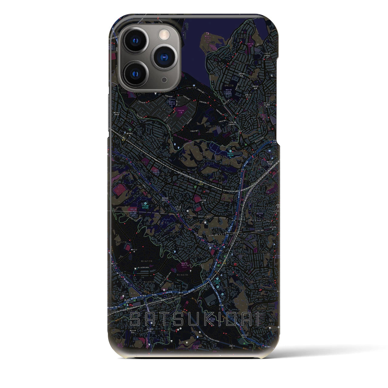 【五月台(神奈川県)】地図柄iPhoneケース(バックカバータイプ)