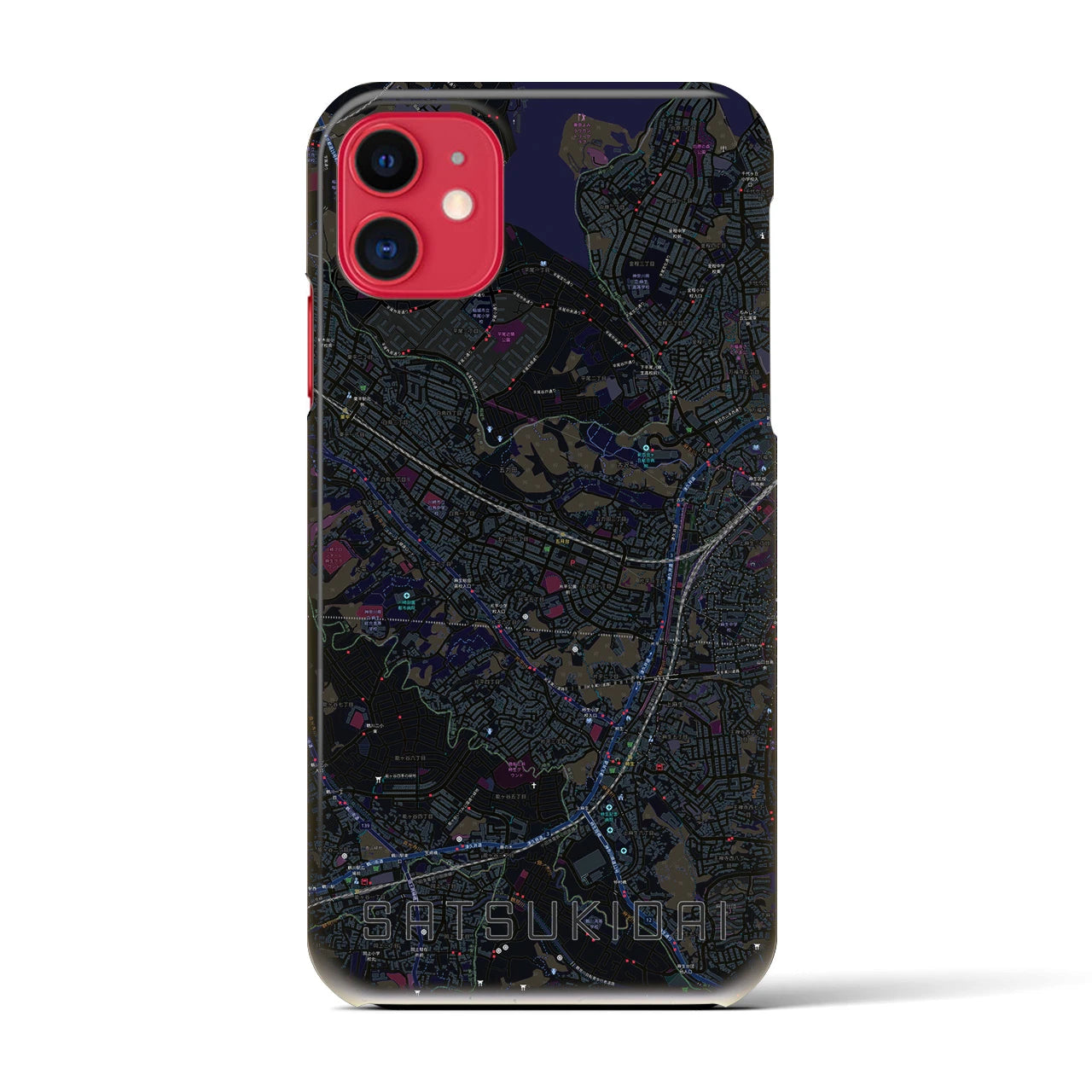 【五月台(神奈川県)】地図柄iPhoneケース(バックカバータイプ)
