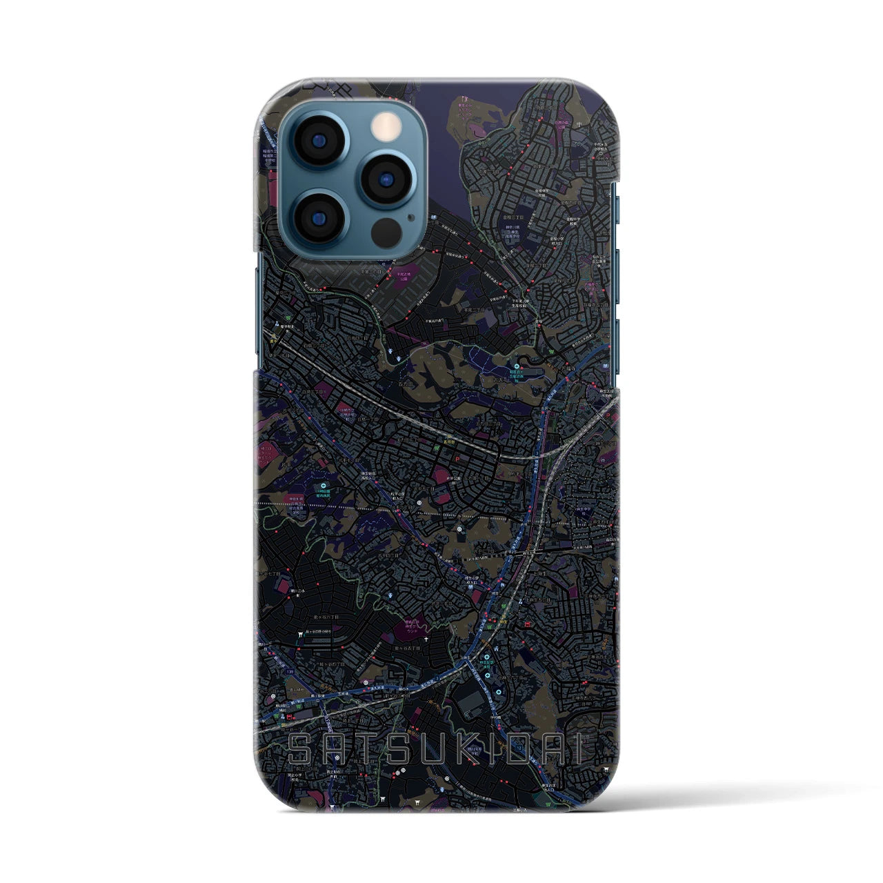【五月台(神奈川県)】地図柄iPhoneケース(バックカバータイプ)