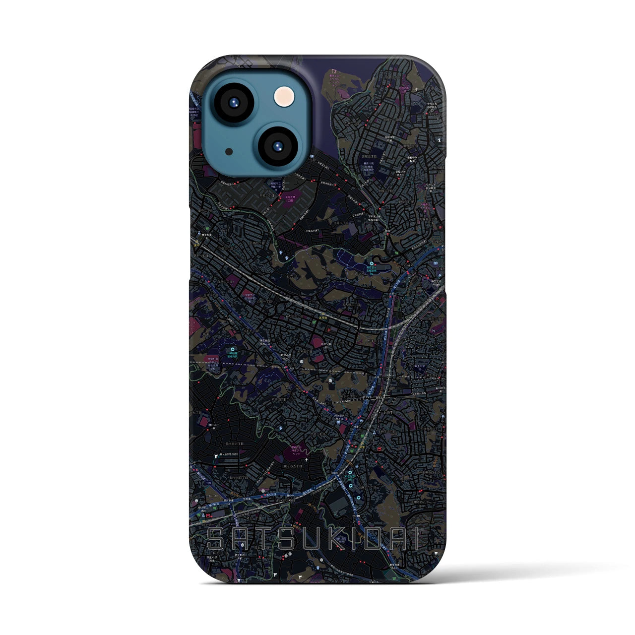 【五月台(神奈川県)】地図柄iPhoneケース(バックカバータイプ)