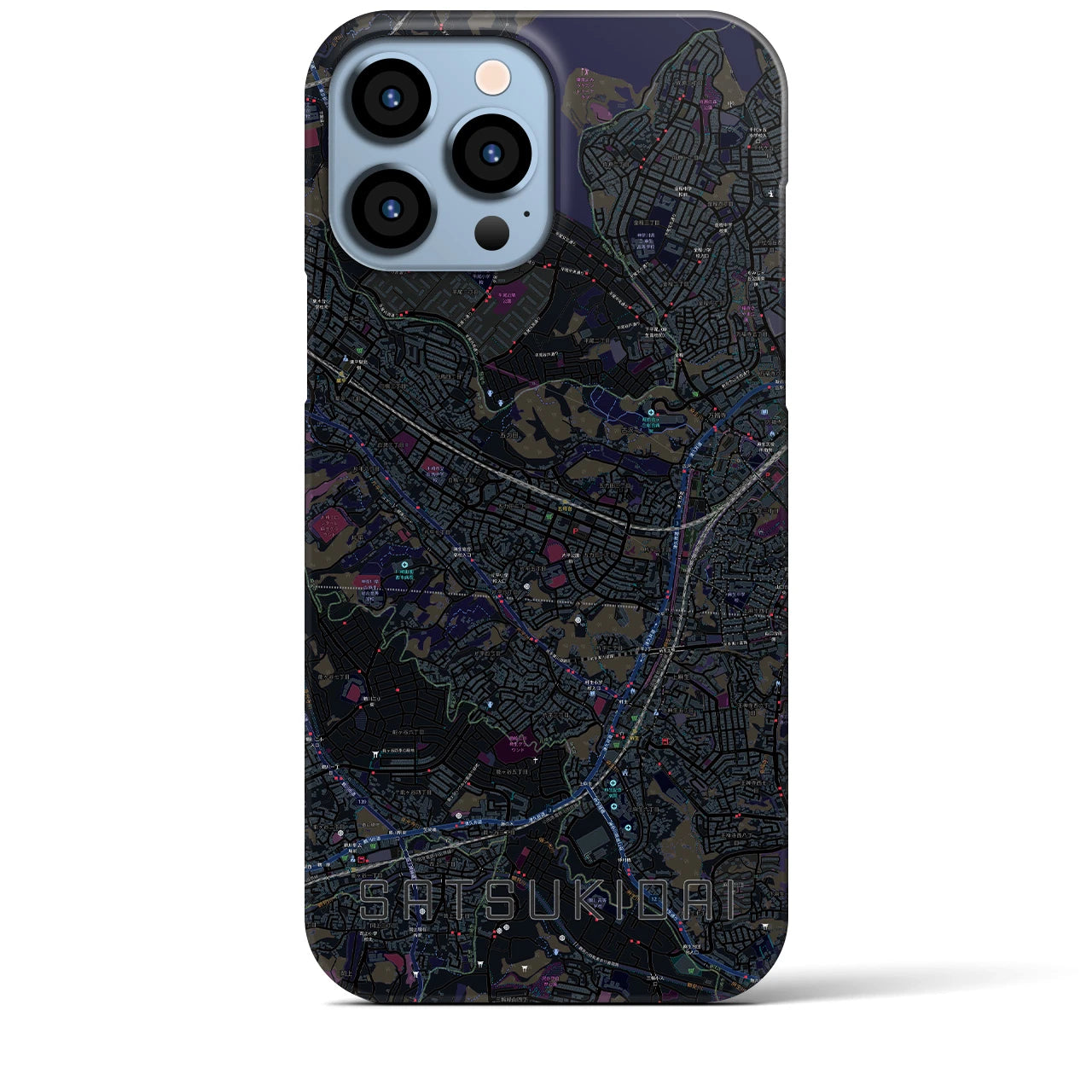 【五月台(神奈川県)】地図柄iPhoneケース(バックカバータイプ)
