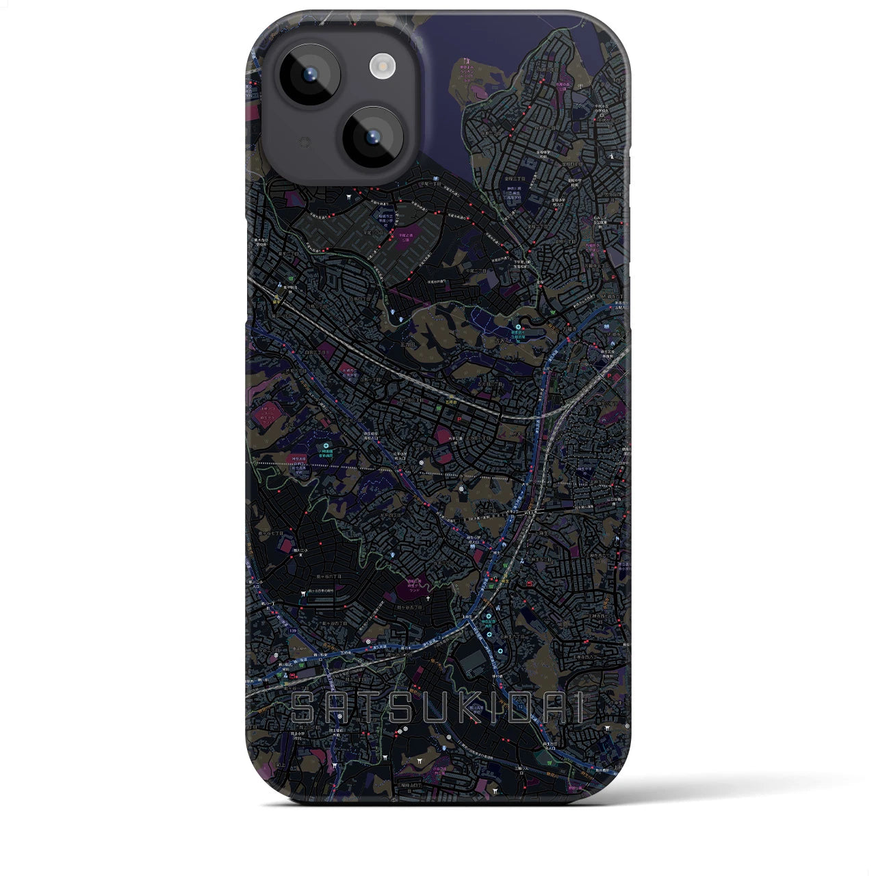 【五月台(神奈川県)】地図柄iPhoneケース(バックカバータイプ)