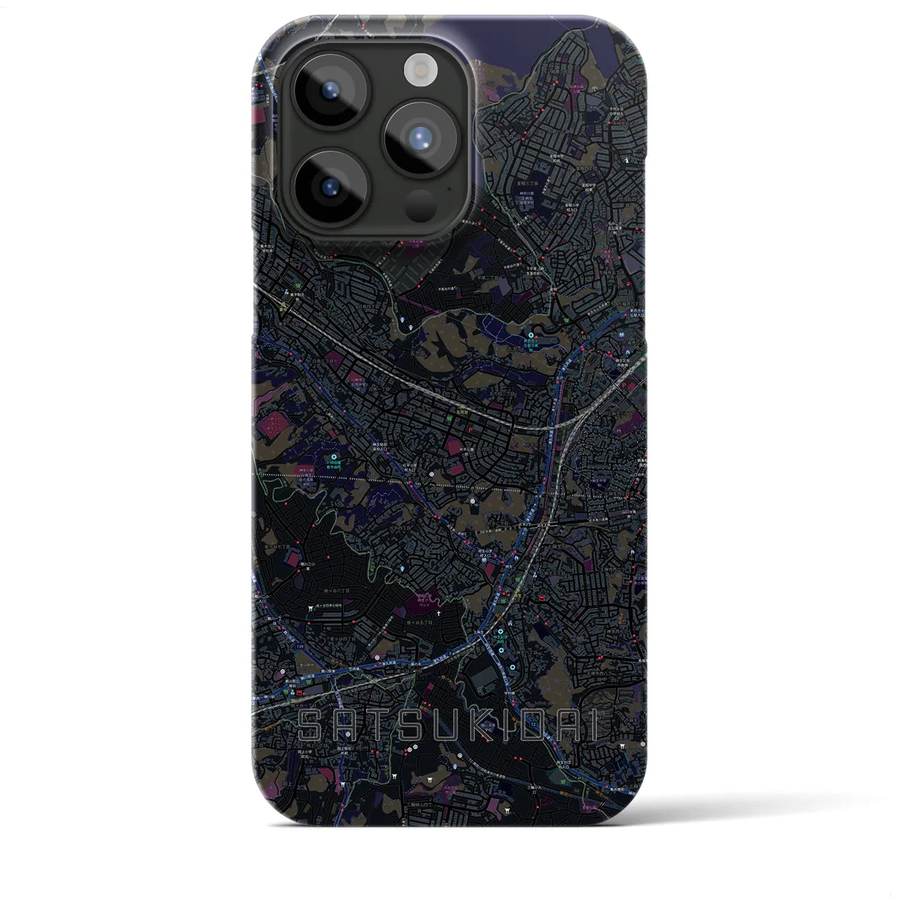 【五月台(神奈川県)】地図柄iPhoneケース(バックカバータイプ)