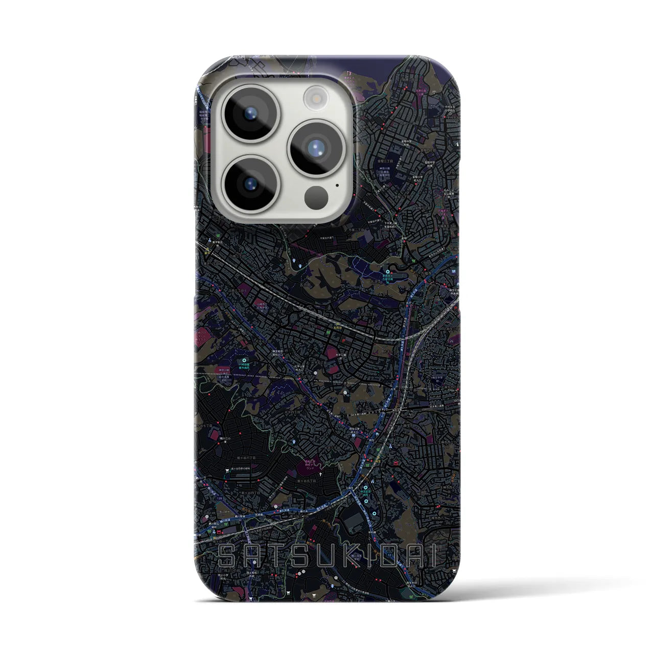 【五月台(神奈川県)】地図柄iPhoneケース(バックカバータイプ)