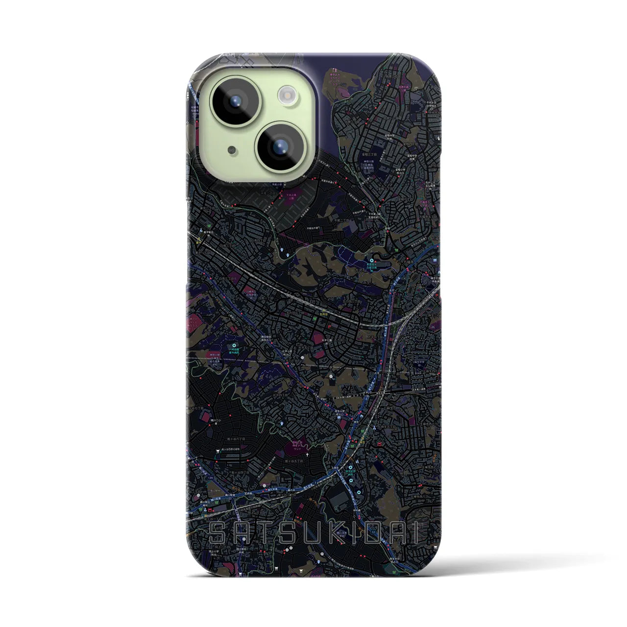 【五月台(神奈川県)】地図柄iPhoneケース(バックカバータイプ)