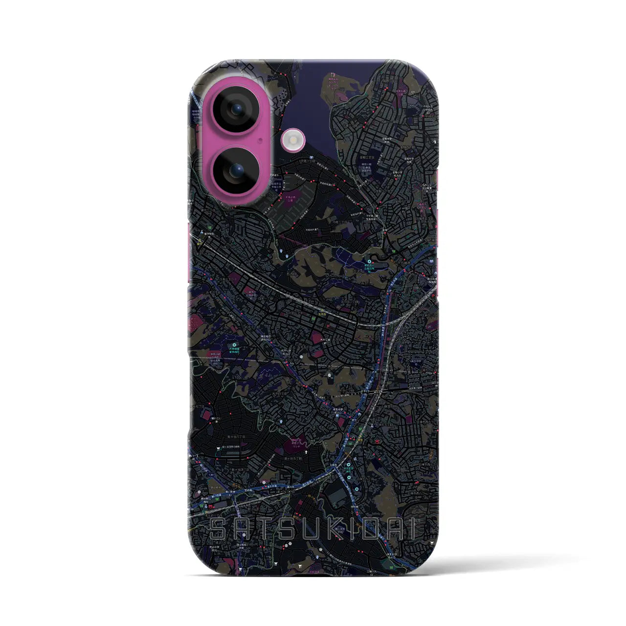 【五月台(神奈川県)】地図柄iPhoneケース(バックカバータイプ)