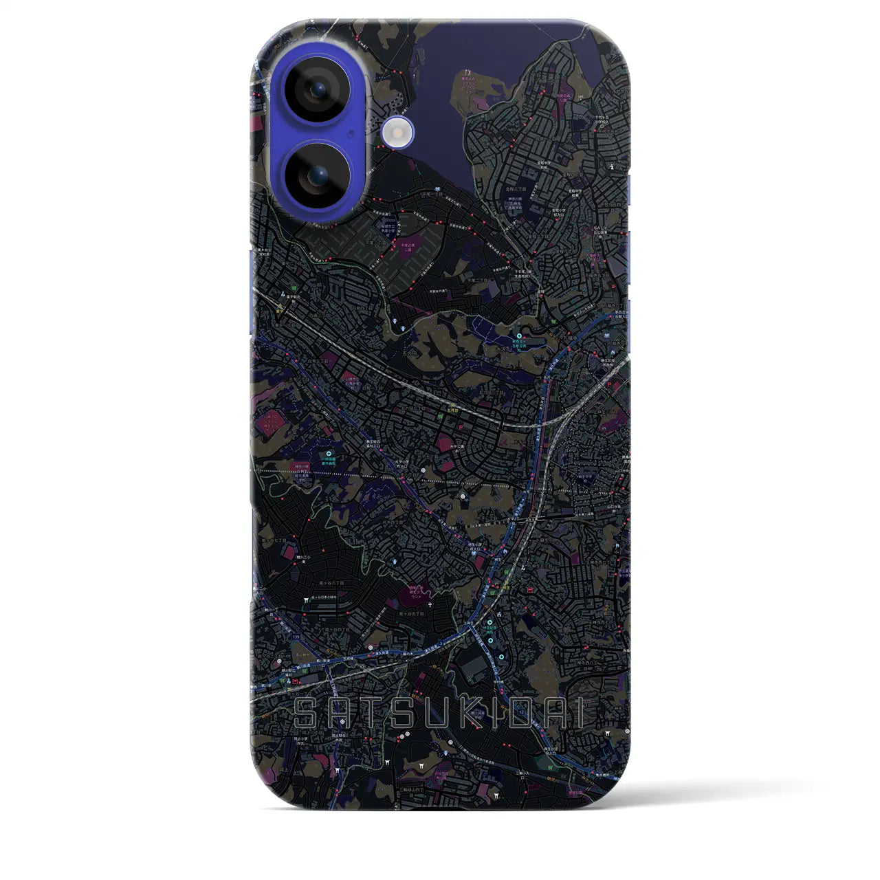 【五月台(神奈川県)】地図柄iPhoneケース(バックカバータイプ)