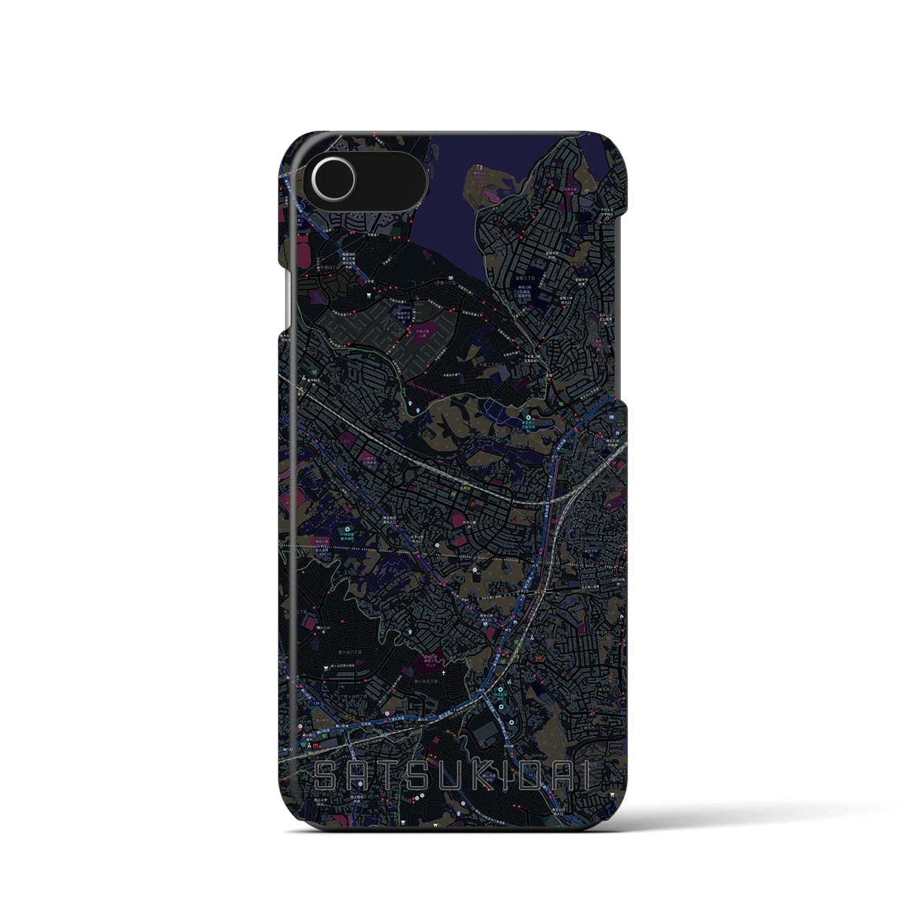 【五月台(神奈川県)】地図柄iPhoneケース(バックカバータイプ)