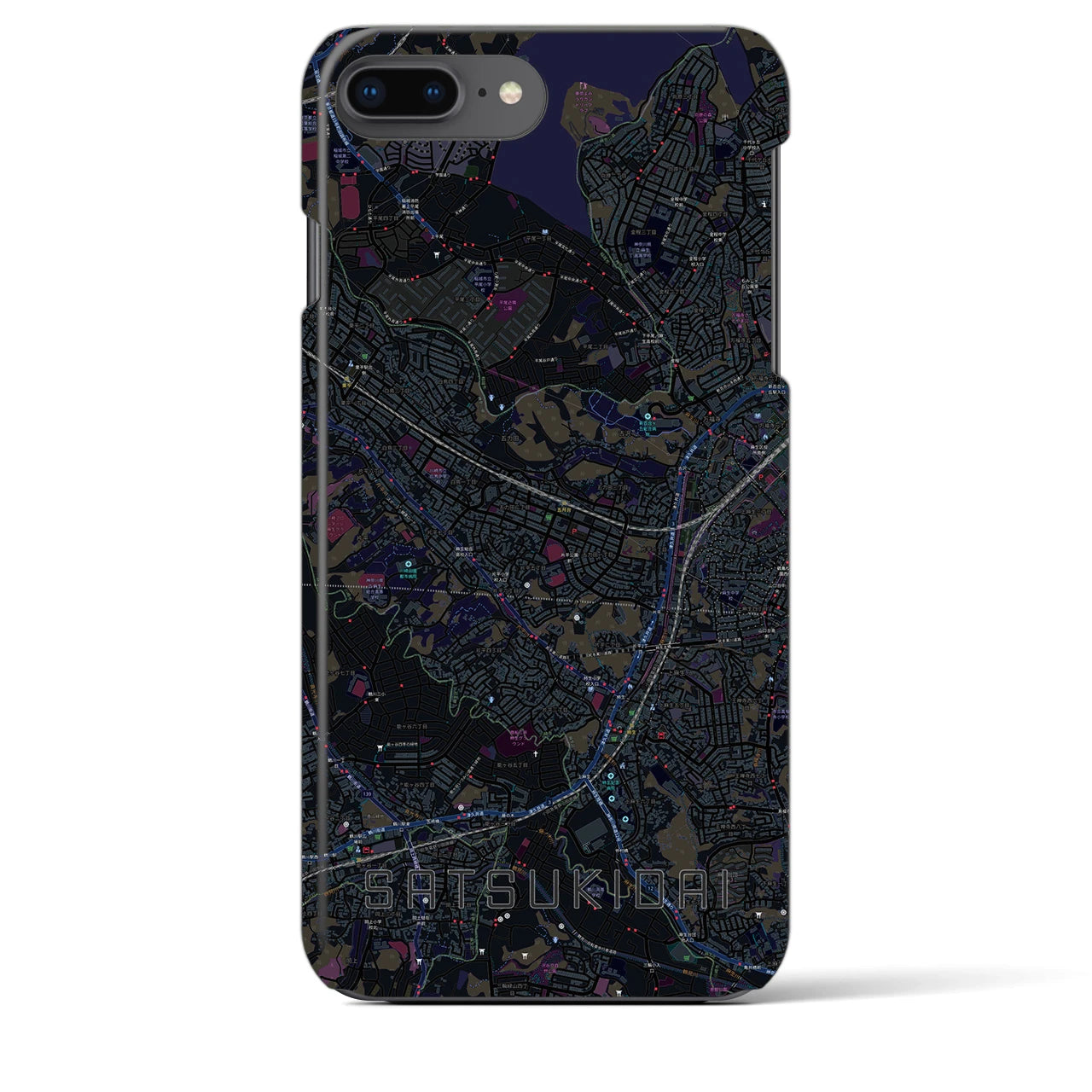 【五月台(神奈川県)】地図柄iPhoneケース(バックカバータイプ)