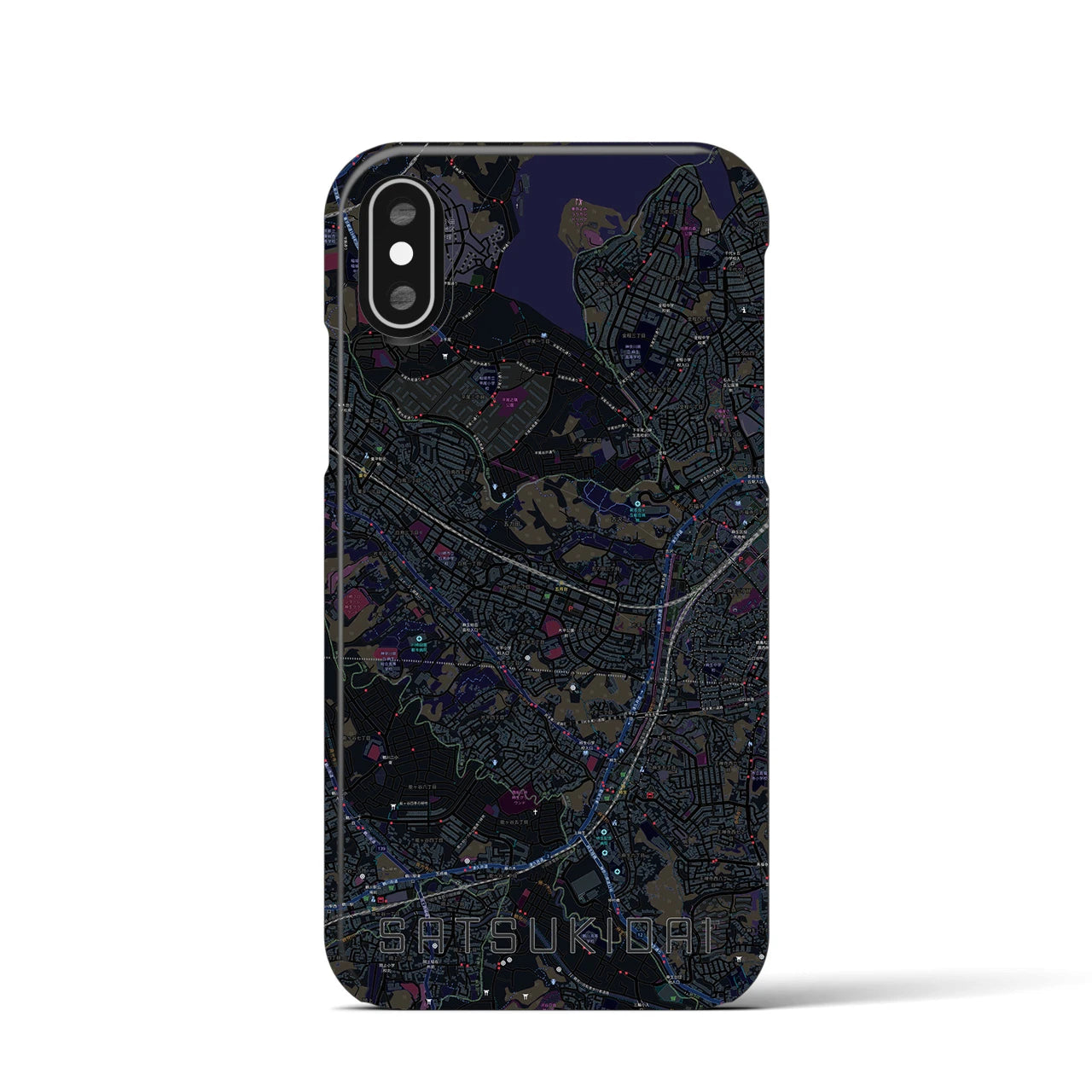 【五月台(神奈川県)】地図柄iPhoneケース(バックカバータイプ)