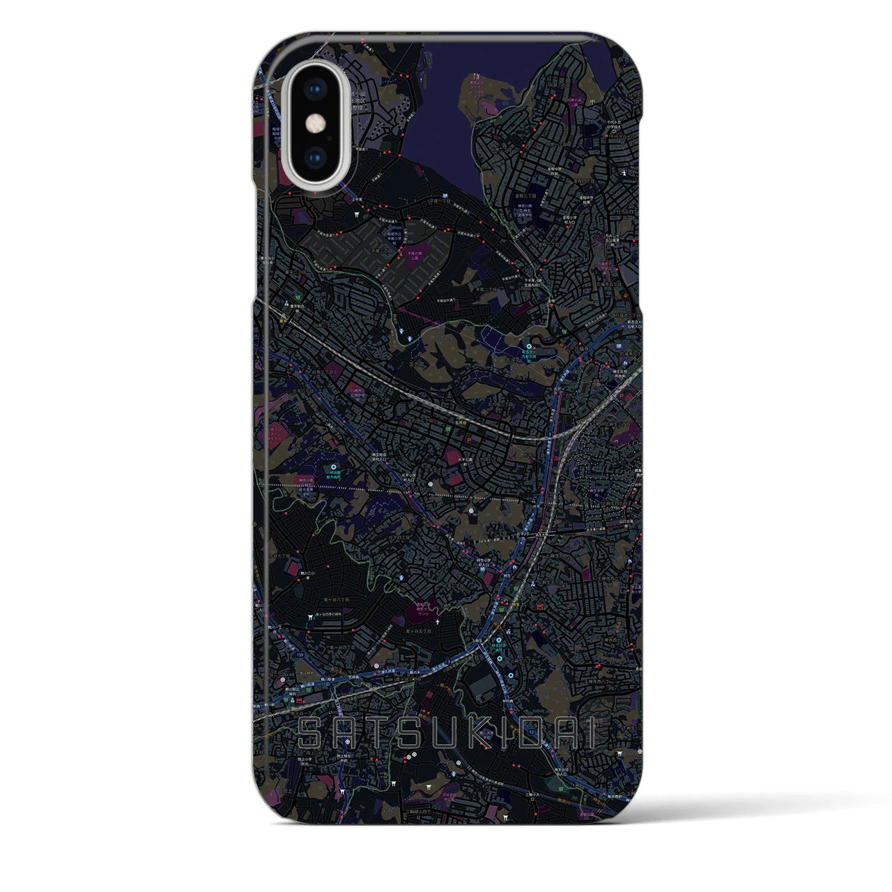 【五月台(神奈川県)】地図柄iPhoneケース(バックカバータイプ)