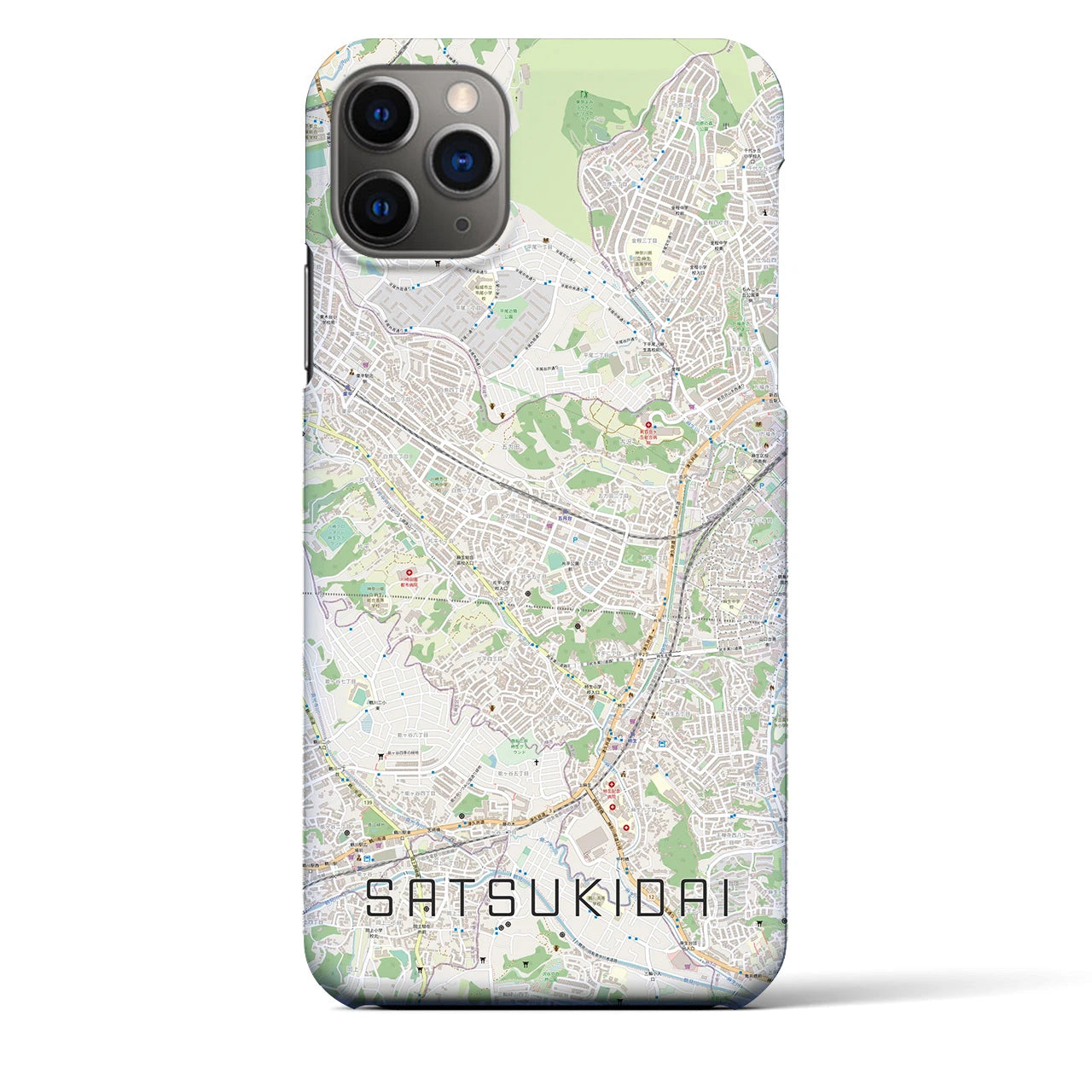 【五月台(神奈川県)】地図柄iPhoneケース(バックカバータイプ)